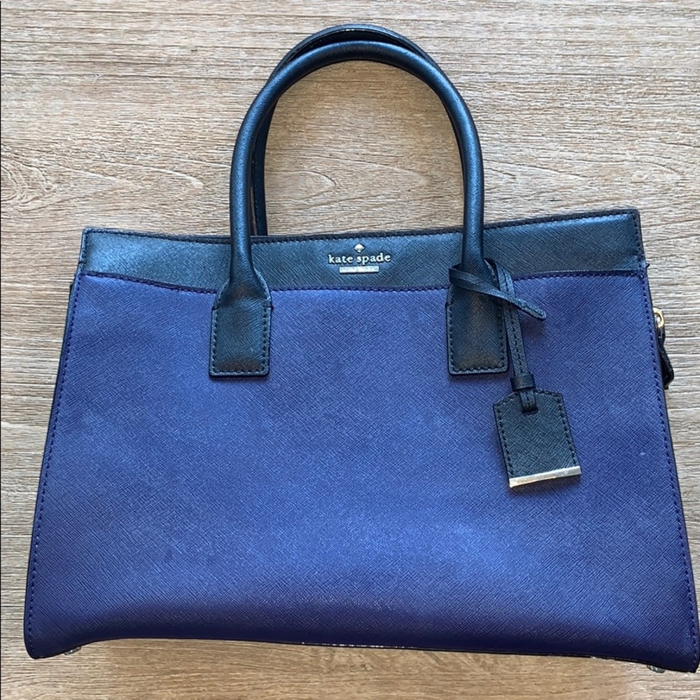 Rare purple and black Kate Spade structures purse